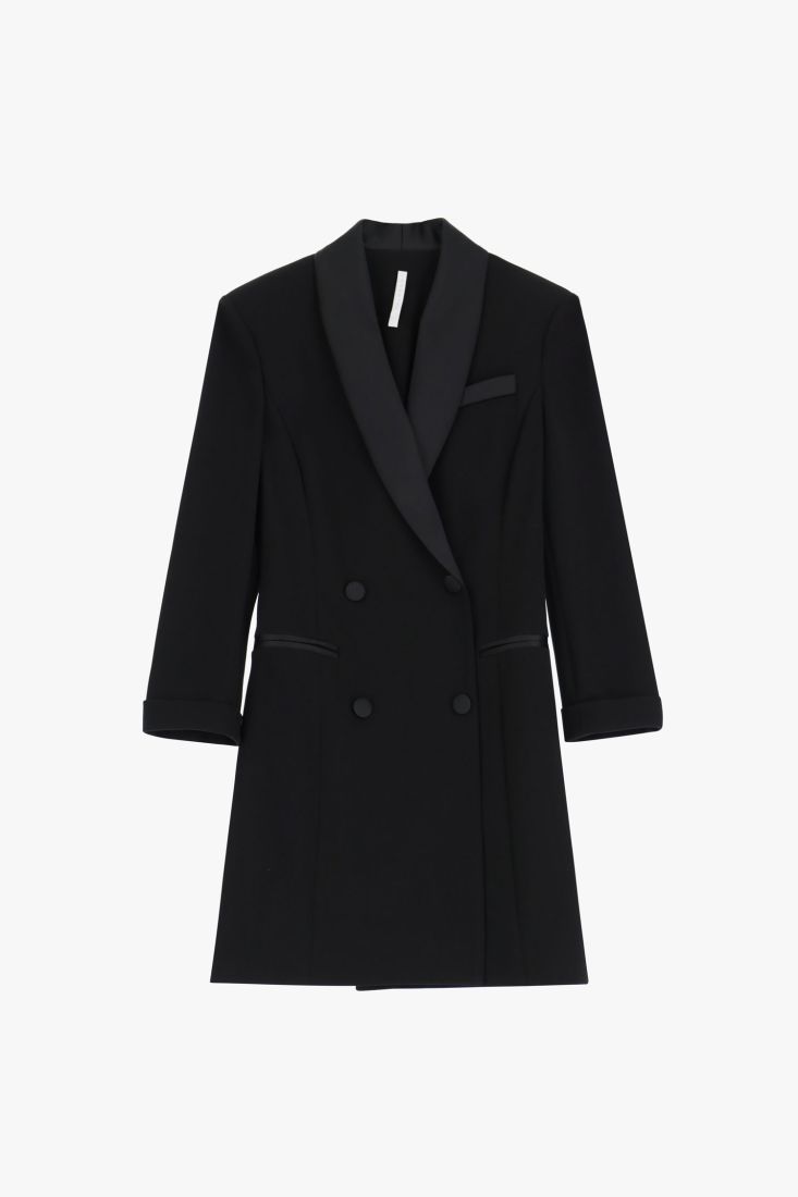 Esme | Robe courte croisée à manches longues