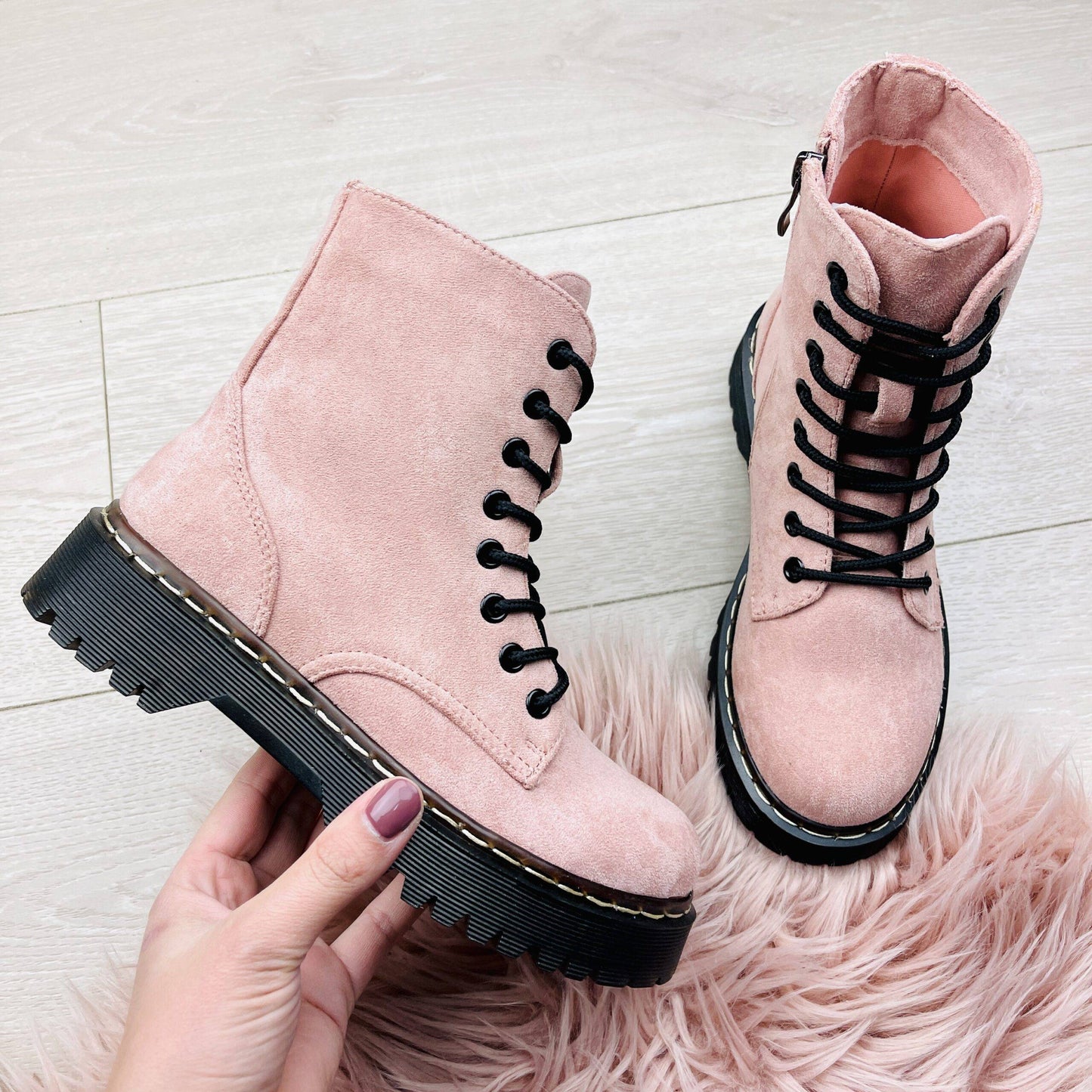 Anya | Bottes à Plateforme en Cuir