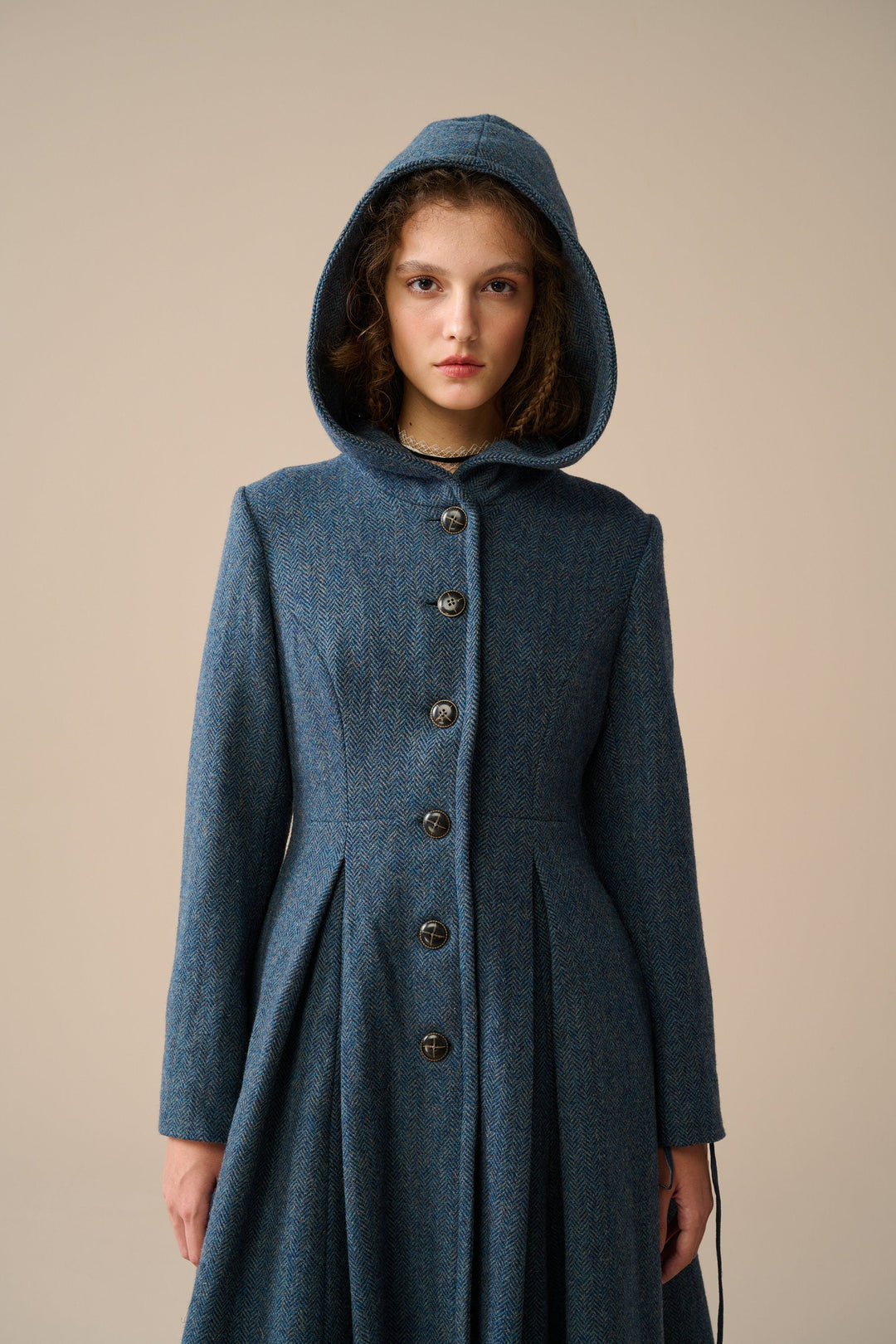 Laurence | Manteau à capuche en laine